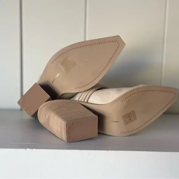 NWOT - Dolce Vita - Sita Cream Leather Mules - Picture 10 of 11